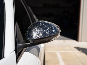 Alfa Romeo Giulia Mirror Covers - Carbon Fiber - Caps - Feroce Carbon - Forged Carbon